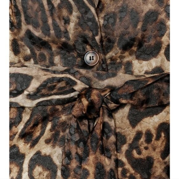 Zara ANIMAL PRINT JACQUARD BLAZER Size XL - Picture 12 of 12